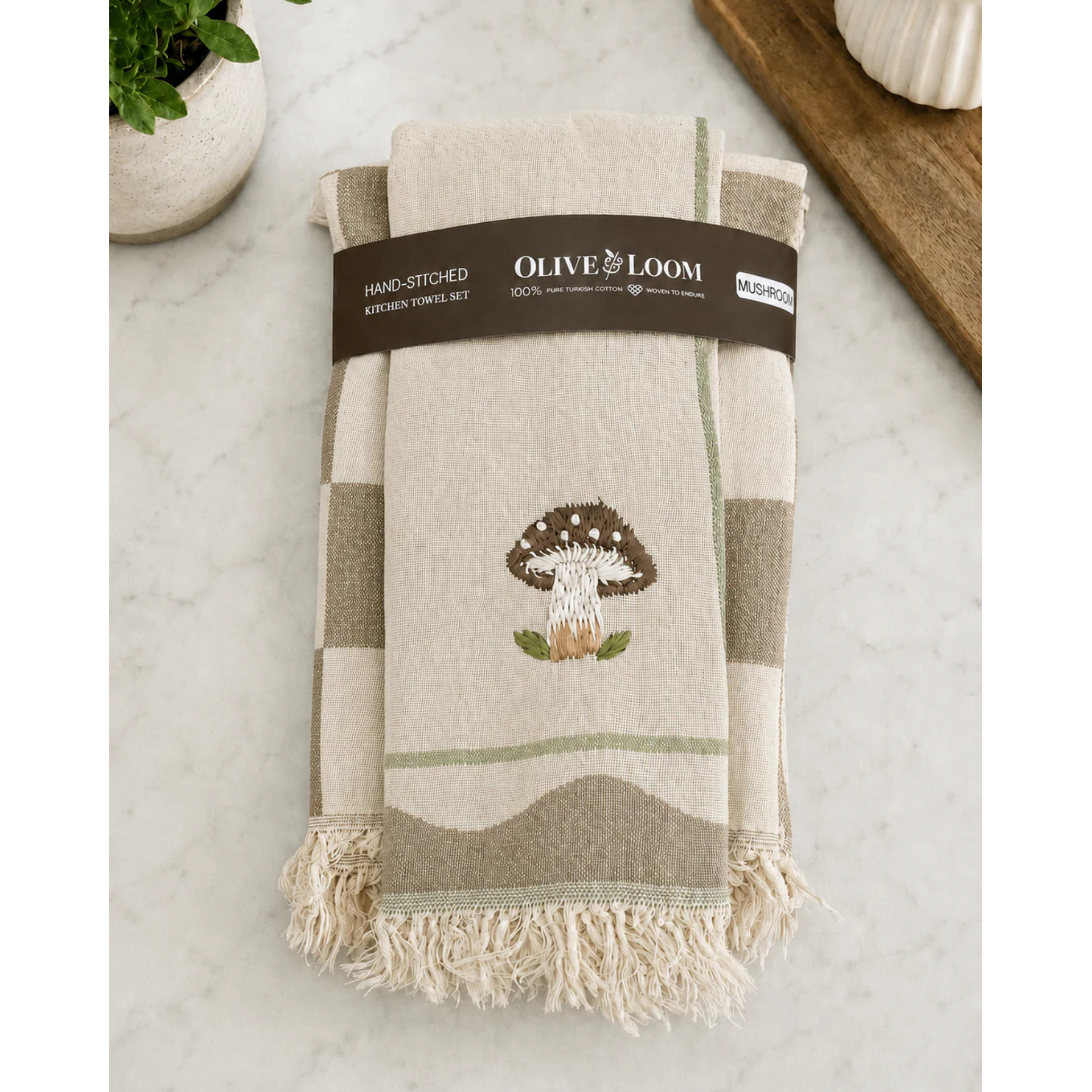 Hand Stitched Kitchen Towel