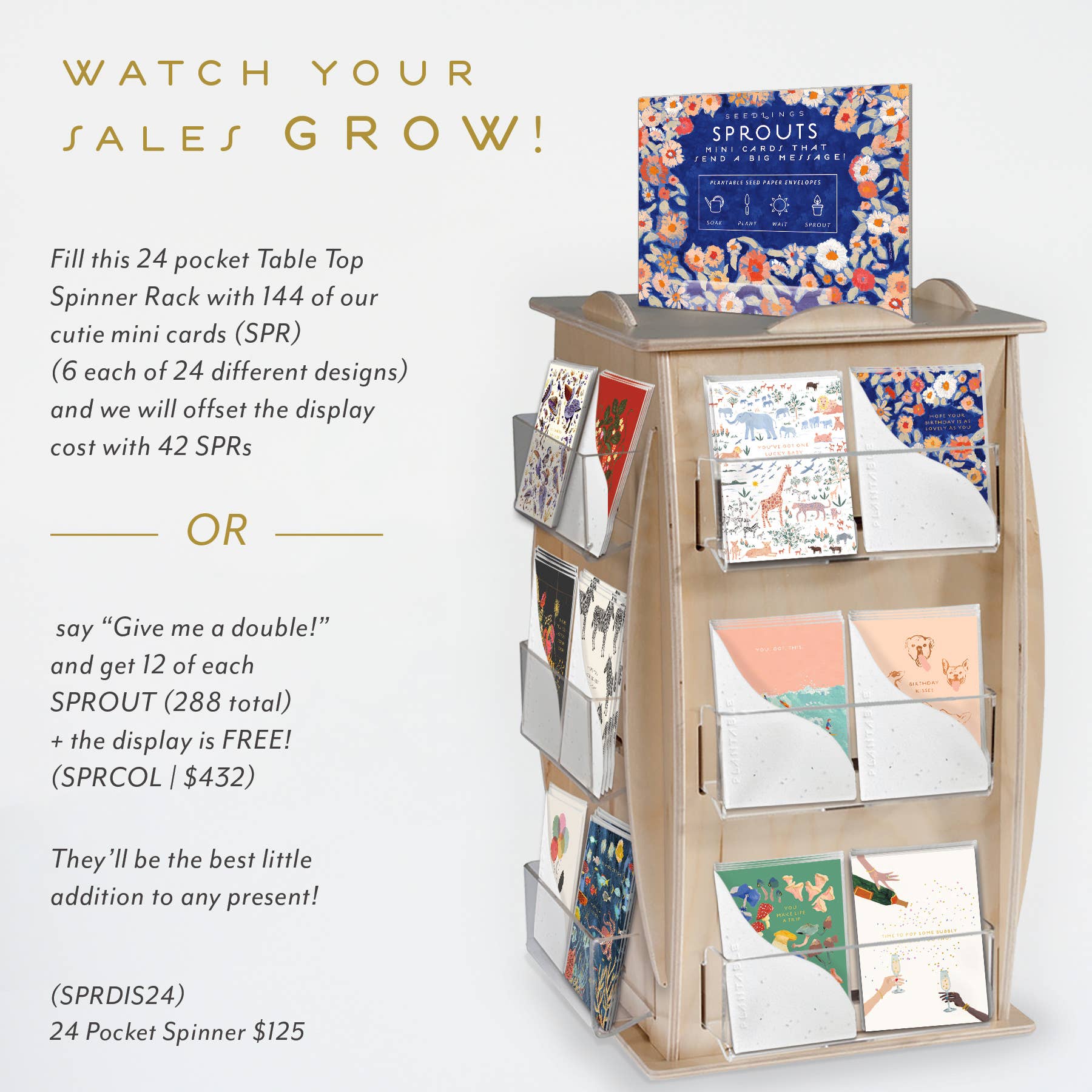 Wildly In Love Sprout - Love + Friendship Mini Greeting Card