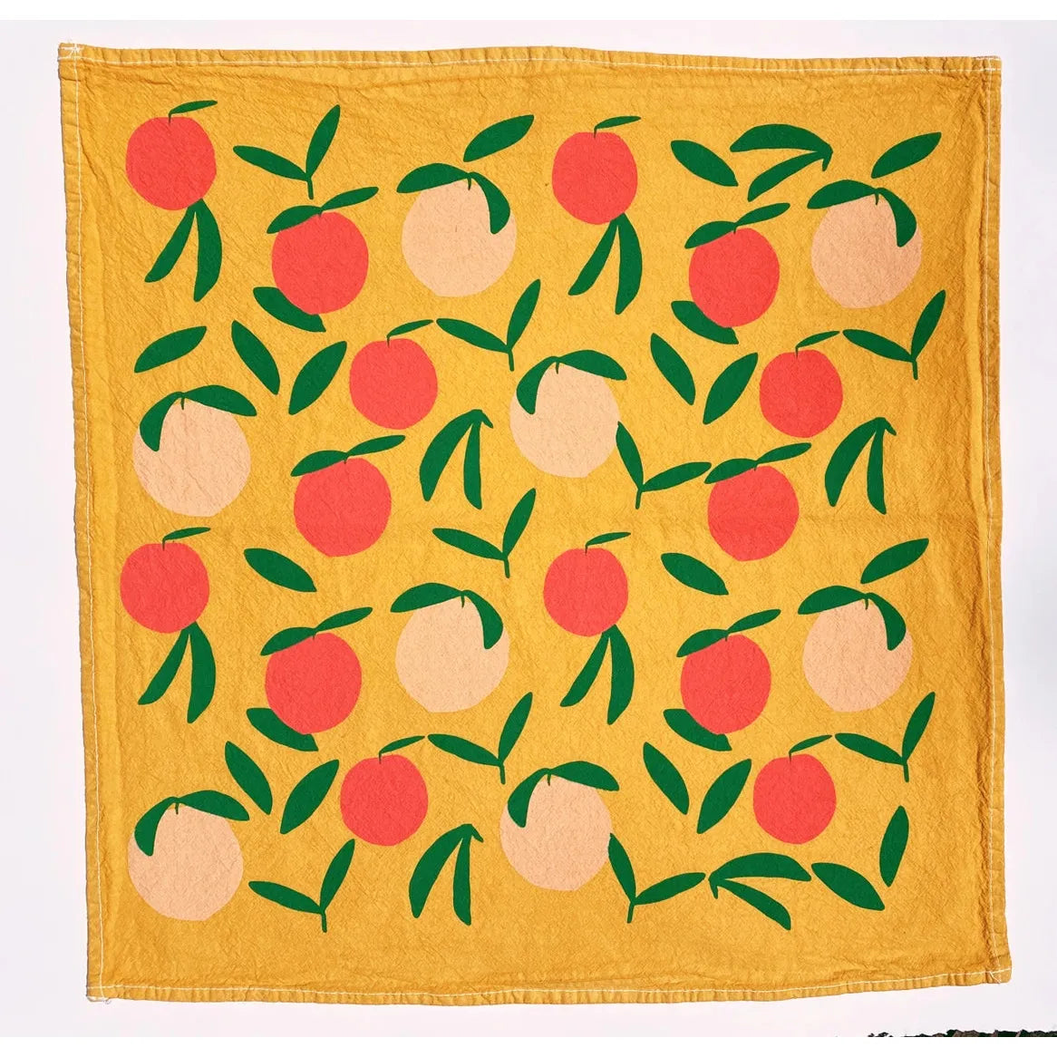 Yellow Peach Tea Towel