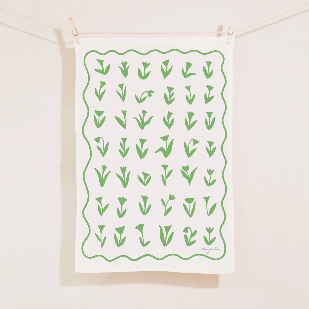 Tulips Tea Towel