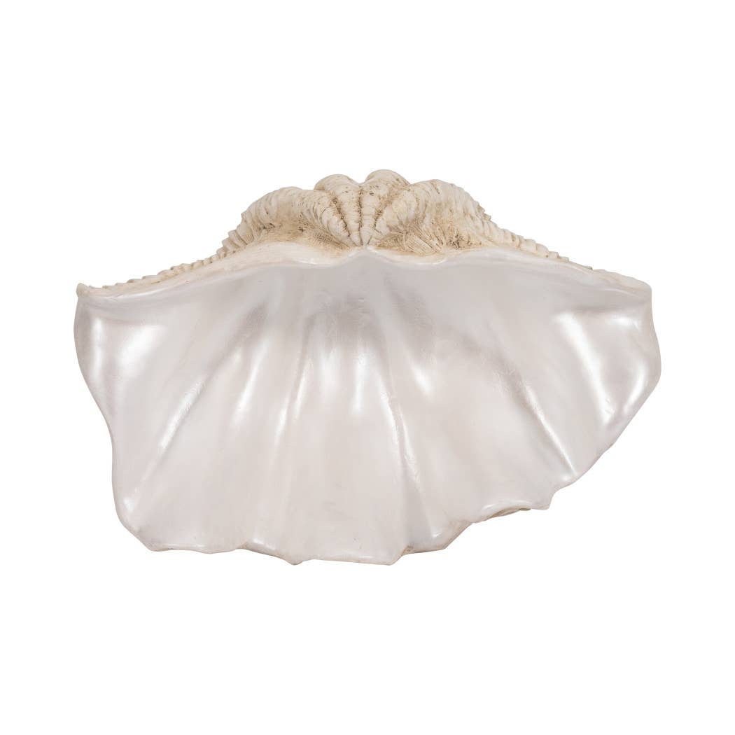 Ivory Pearlized Clam Shell Bowl