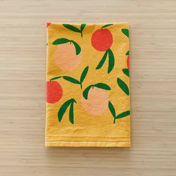 Yellow Peach Tea Towel