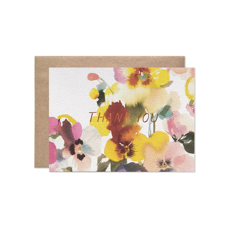 Thank You Pansies Card