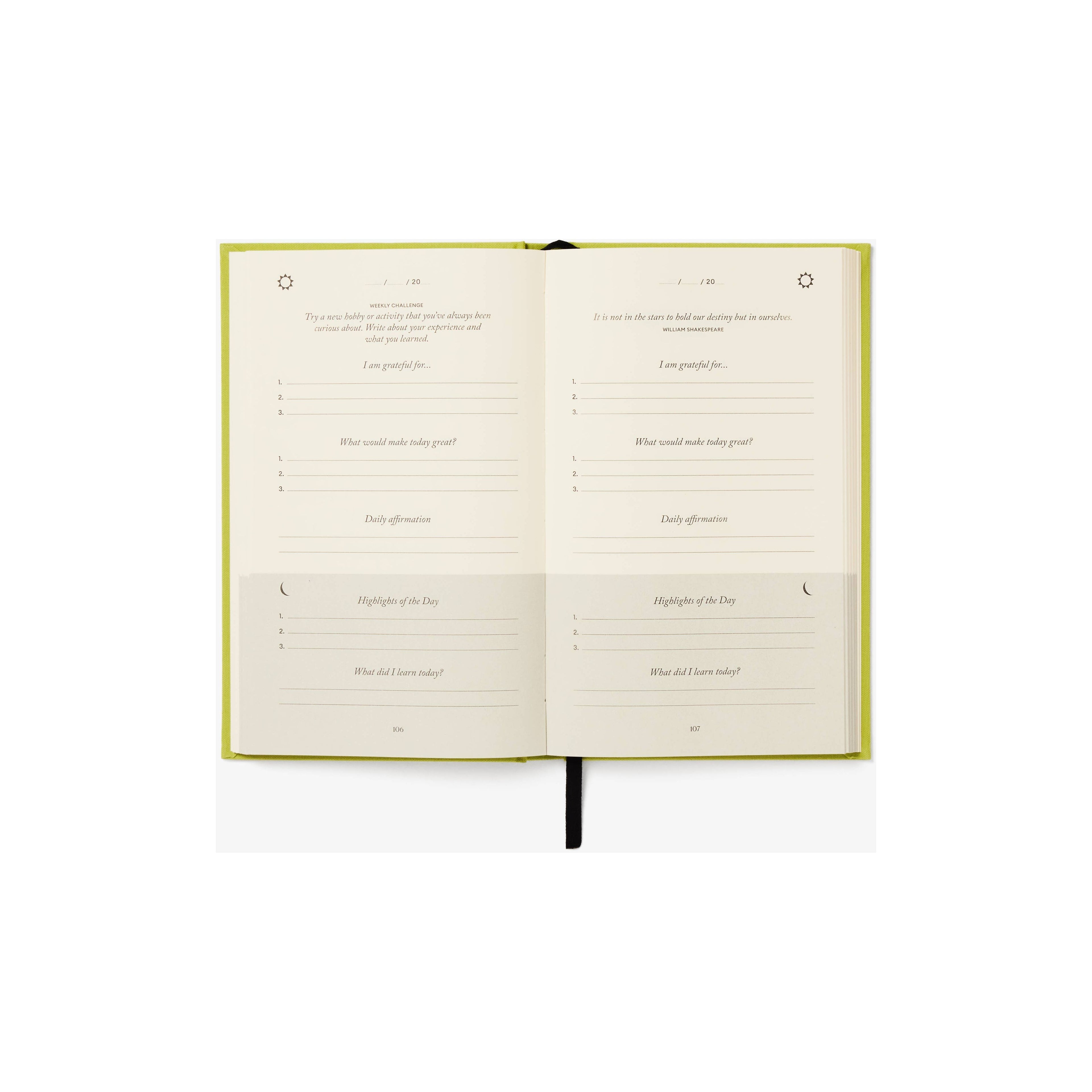 The Five Minute Journal Apple Green - Daily Guided Gratitude