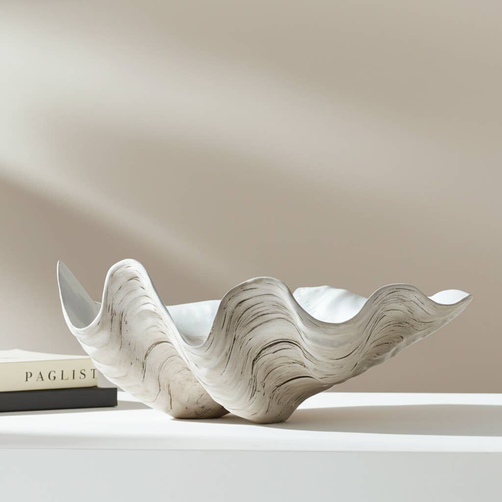 Ivory Resin Coastal Pearlized Shell