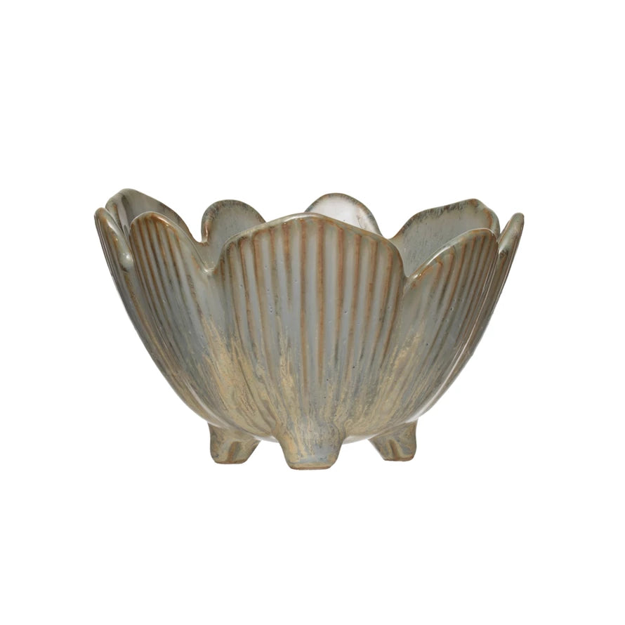 Porcelain Flower Bowl With Glaze