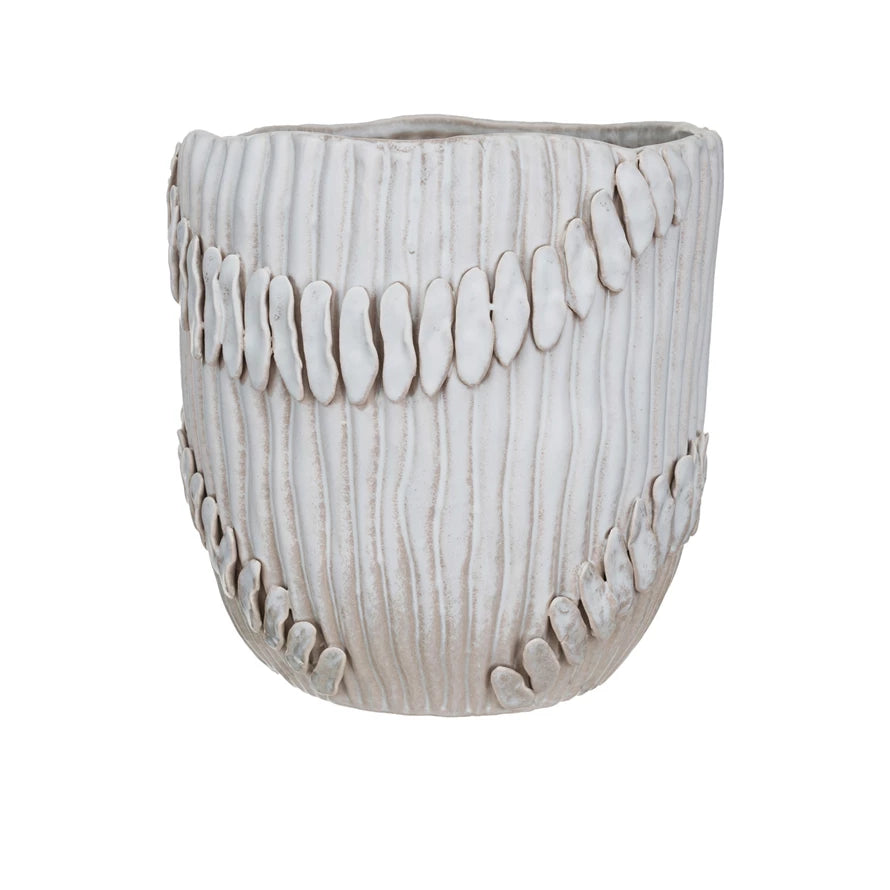 Handmade Pleated Planter with Pattern