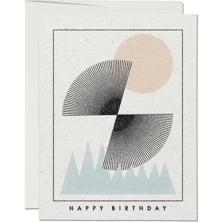 SUN OVER MOUNTAINS BIRTHDAY CARD