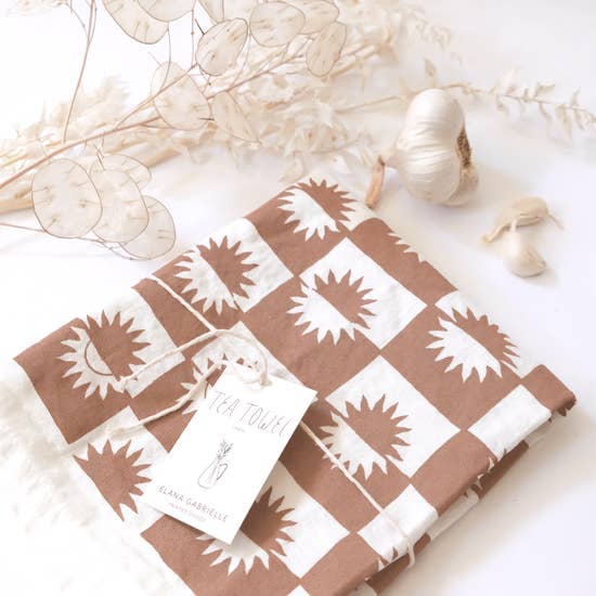 Sunrise Linen Tea Towel