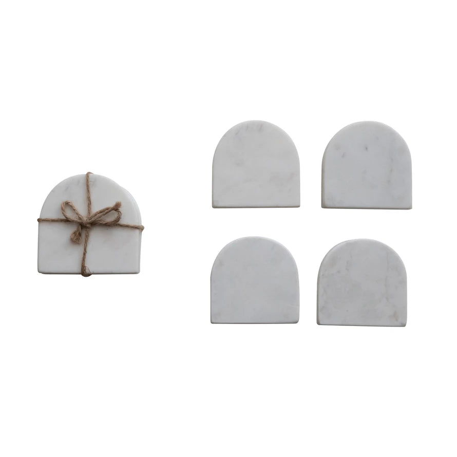 Arched Marble Coaster, Set of 4