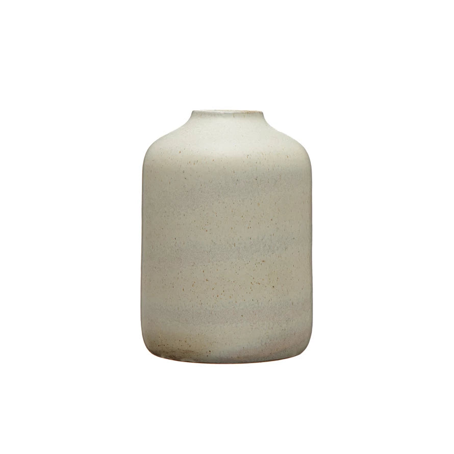 Stoneware Vase with Reactive Glaze