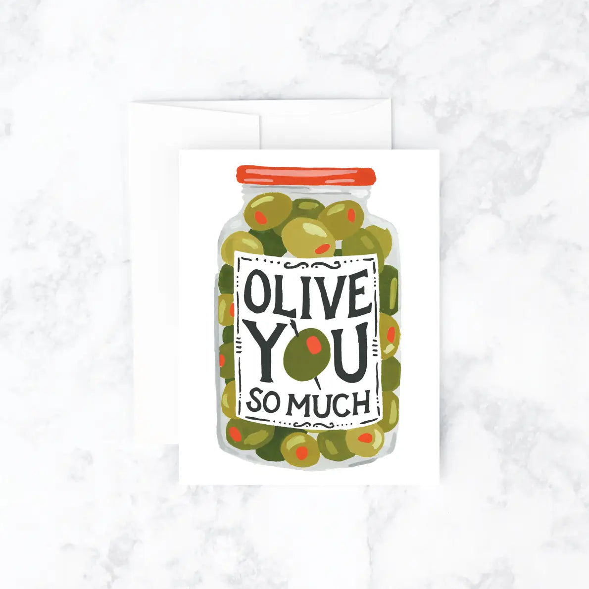 Olive You Jar Card