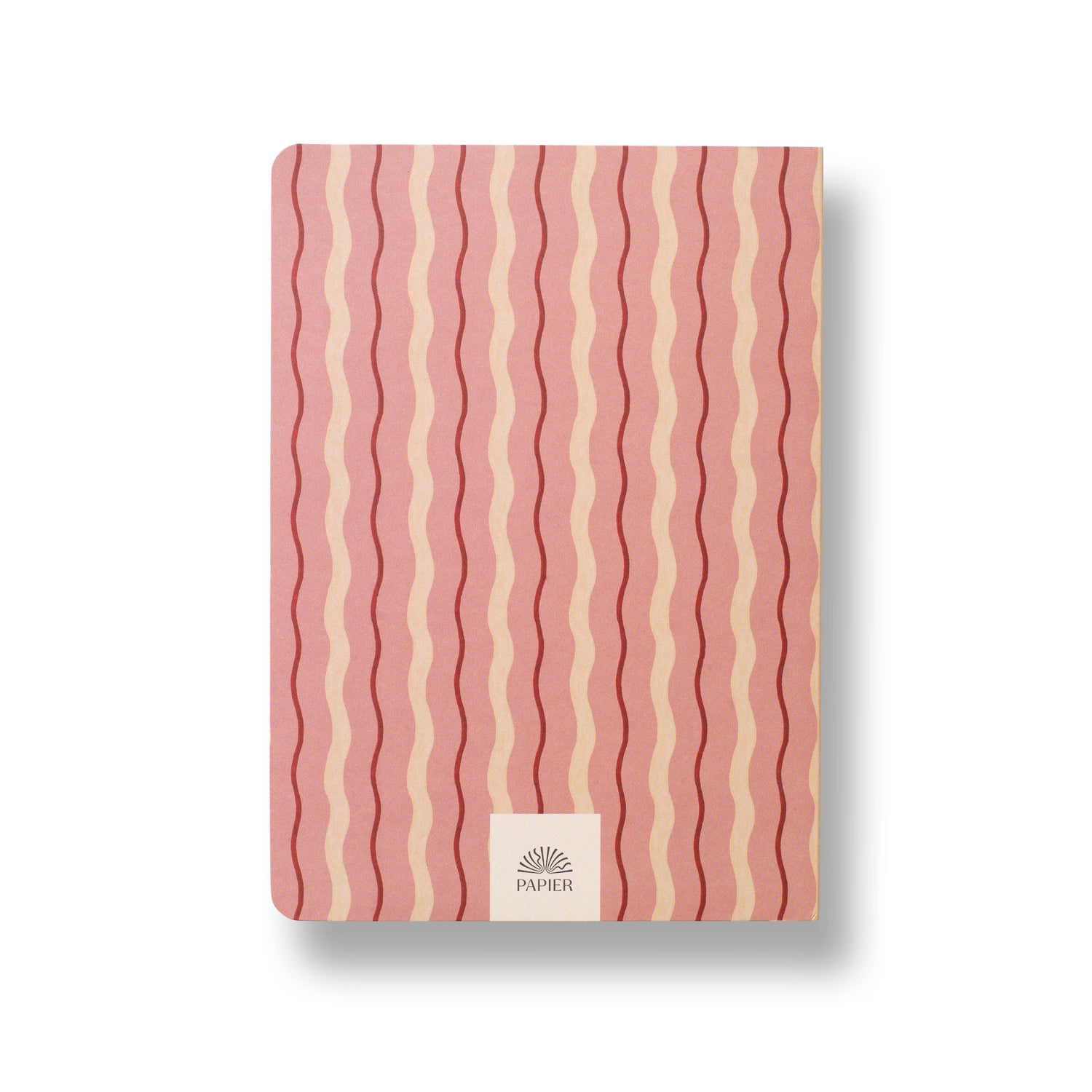 Pink Waves Stepped A5 Softcover Lined Notebook