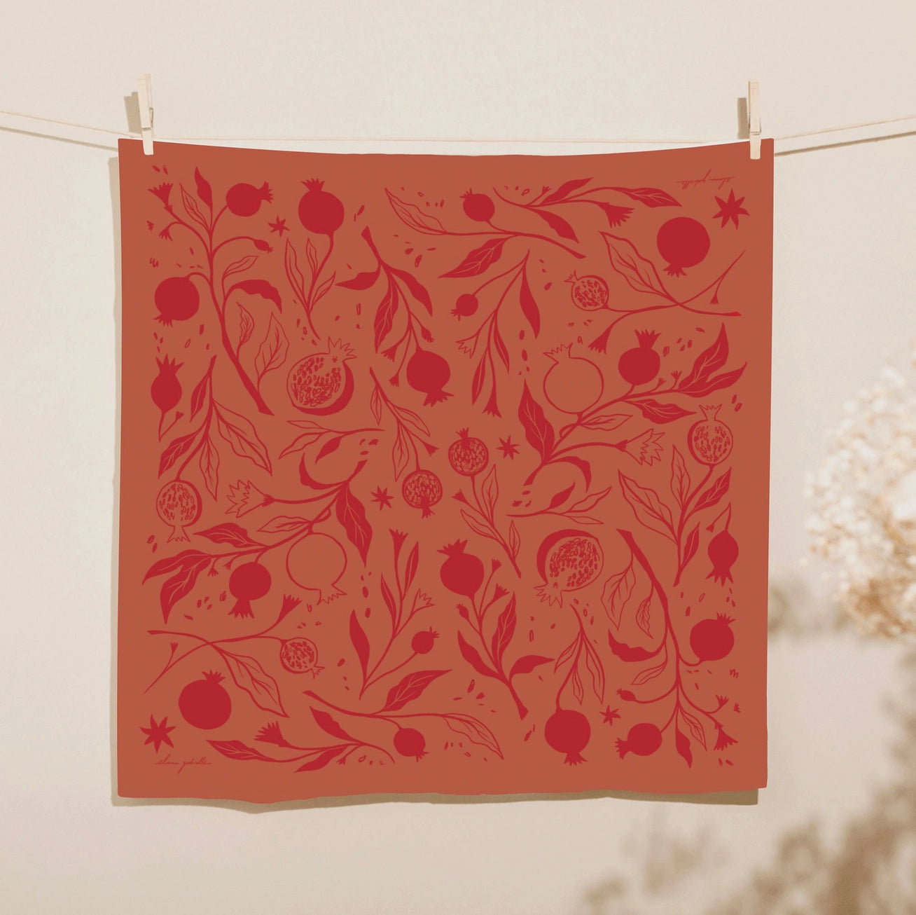 Pomegranate Tea Towel