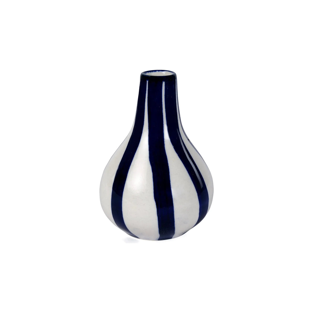 Ceramic Stripe Bud Vase