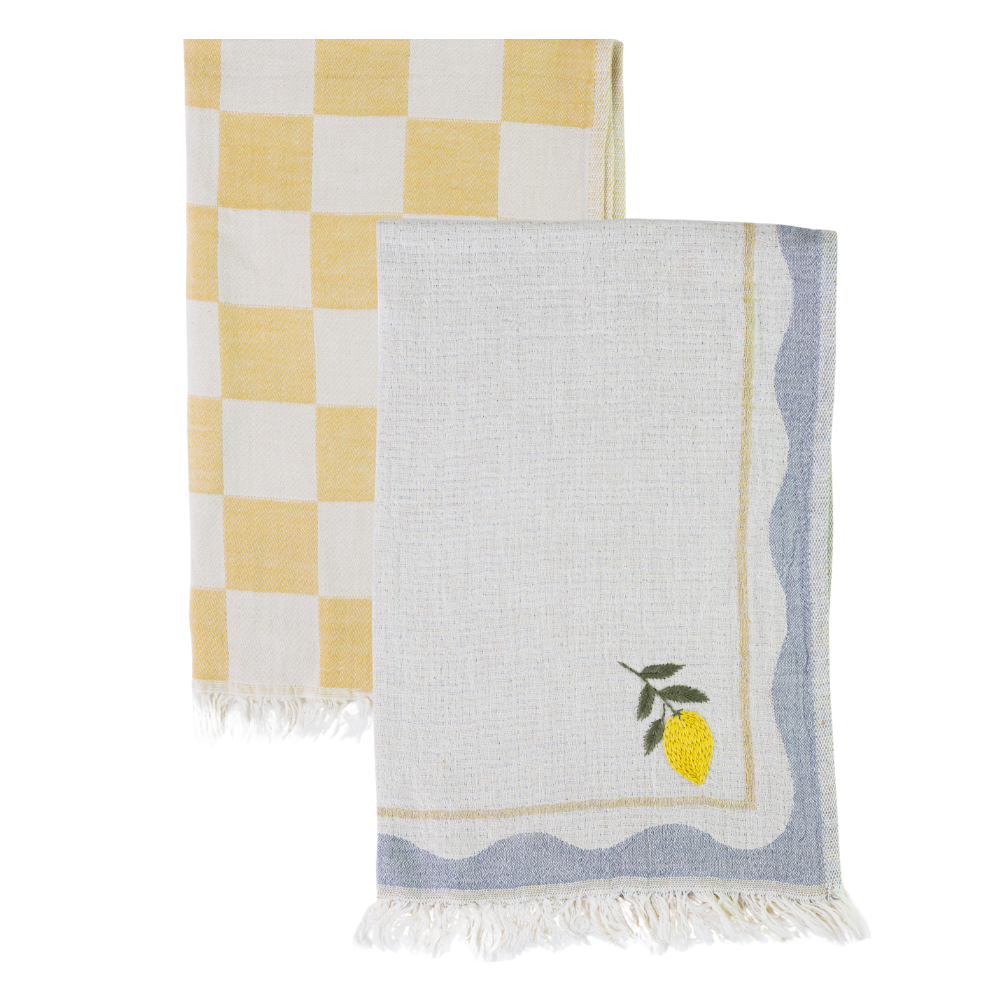 Lemon - Hand Stitched Kitchen Towel