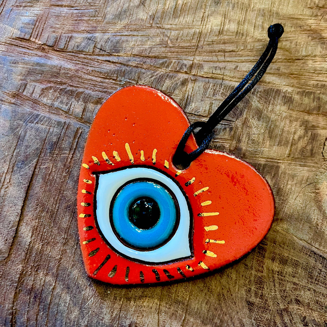 Eye Love You Ceramic Heart Ornament