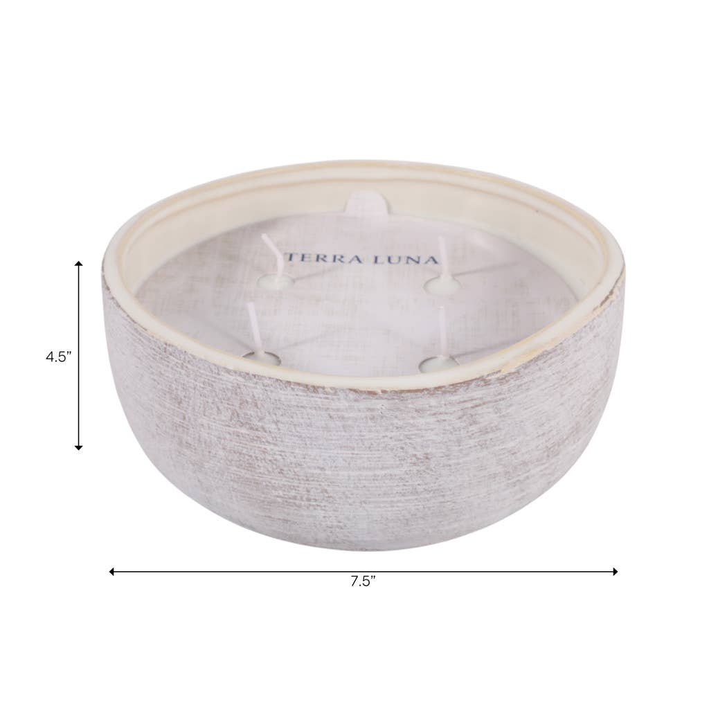 Magnolia and Lily White Ceramic Candle