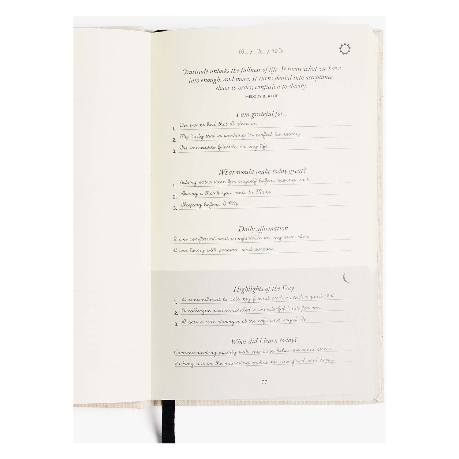 The Five Minute Journal Ditsy Tulip - Daily Guided Gratitude