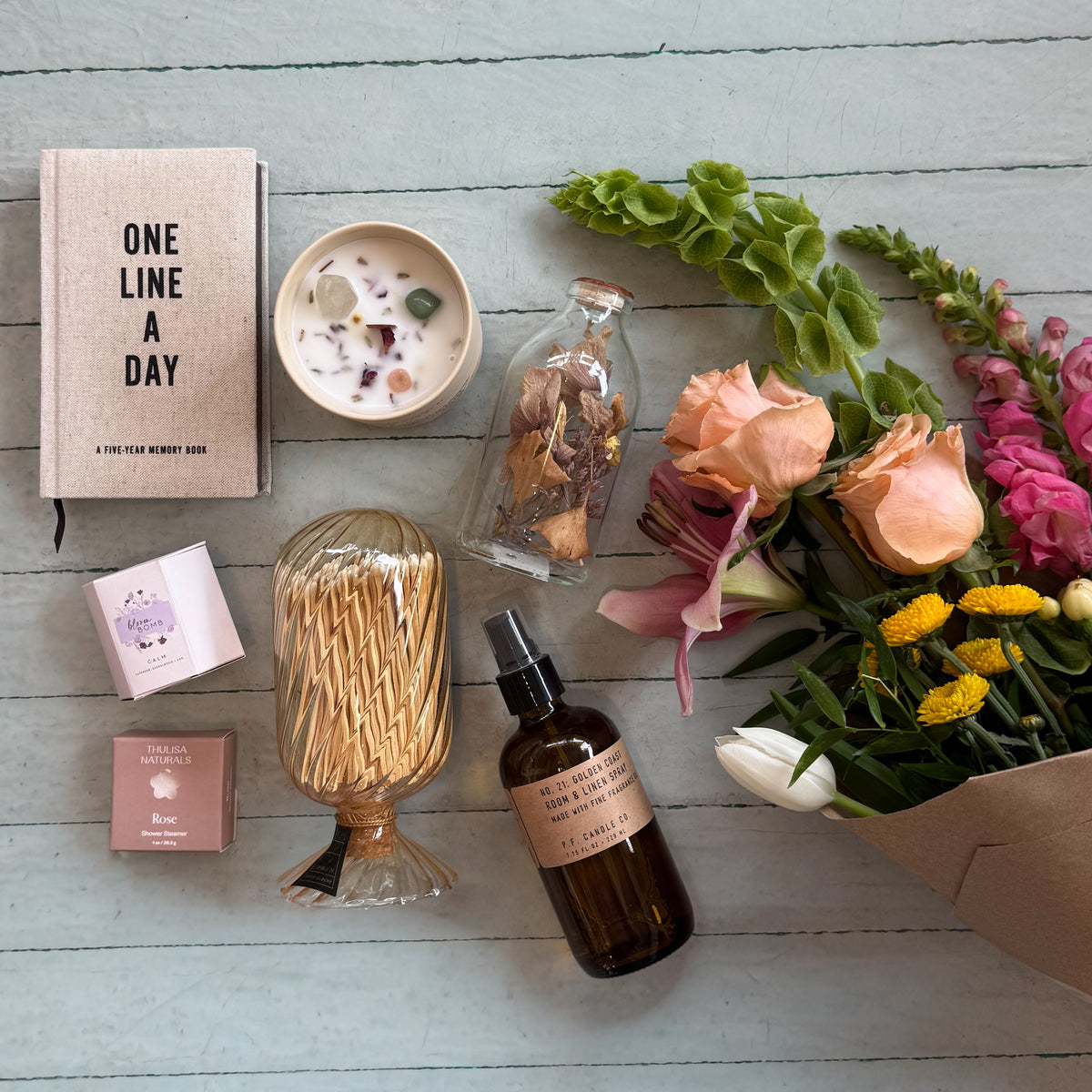 Curated Gift with Flowers