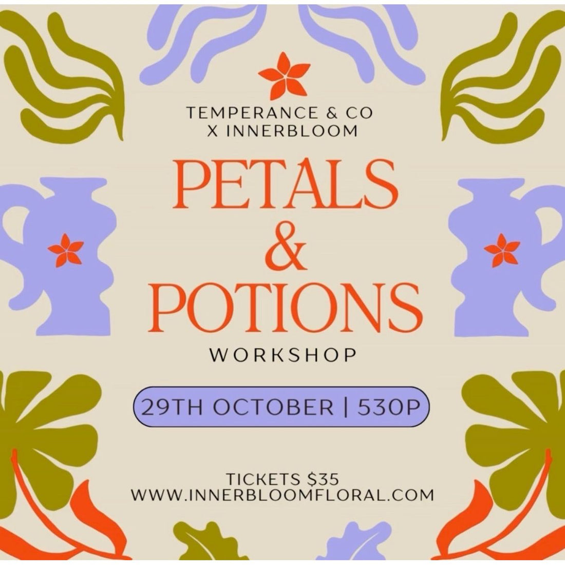 OCT 29: Petals &amp; Potions with Temperance &amp; Co.