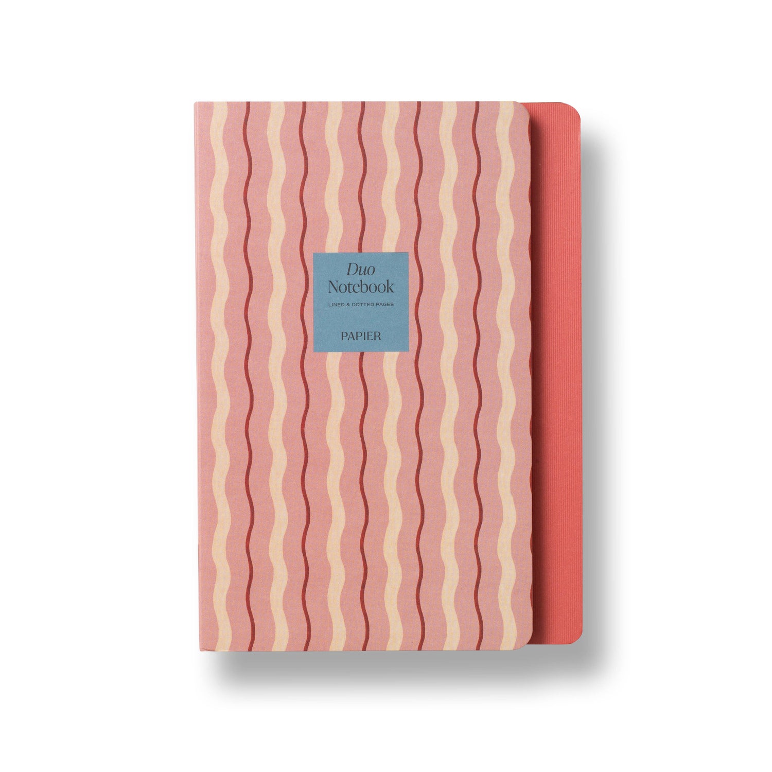 Pink Waves Stepped A5 Softcover Lined Notebook