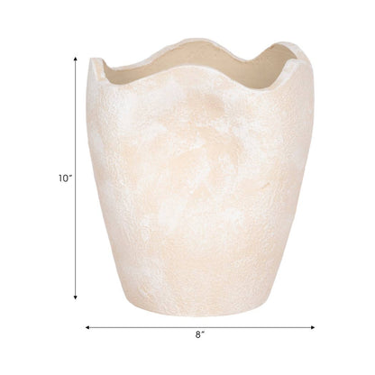 Ceramic Modern Abstract Wavy Rim Vase