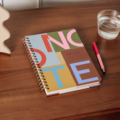 Notes B5 Hardcover Spiral Lined Notebook