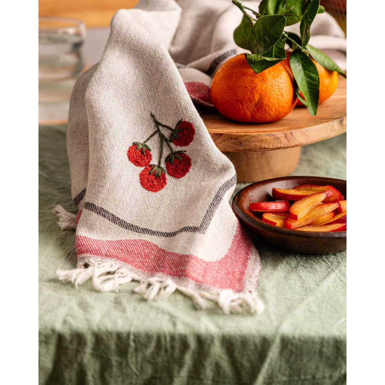 Tomato - Hand Stitched Kitchen Towel