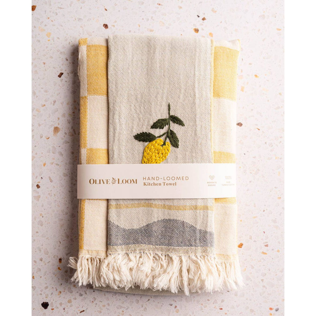Lemon - Hand Stitched Kitchen Towel