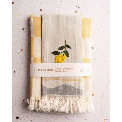 Lemon - Hand Stitched Kitchen Towel