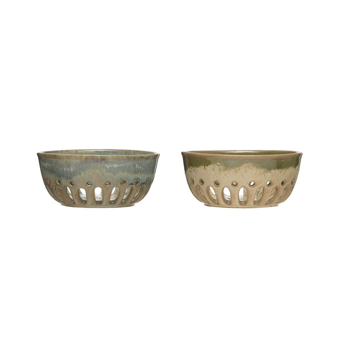 Stoneware Berry Bowl With Glaze