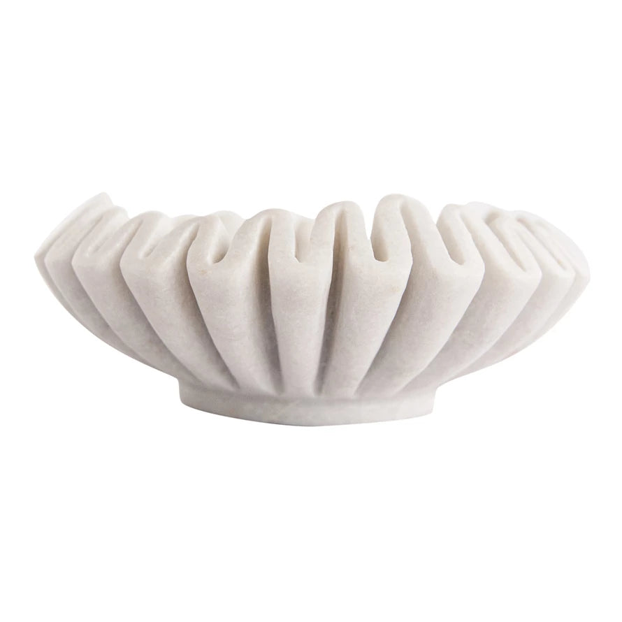 Marble Fluted Stoneware Dish