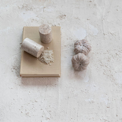 Travertine Salt and Pepper Shakers