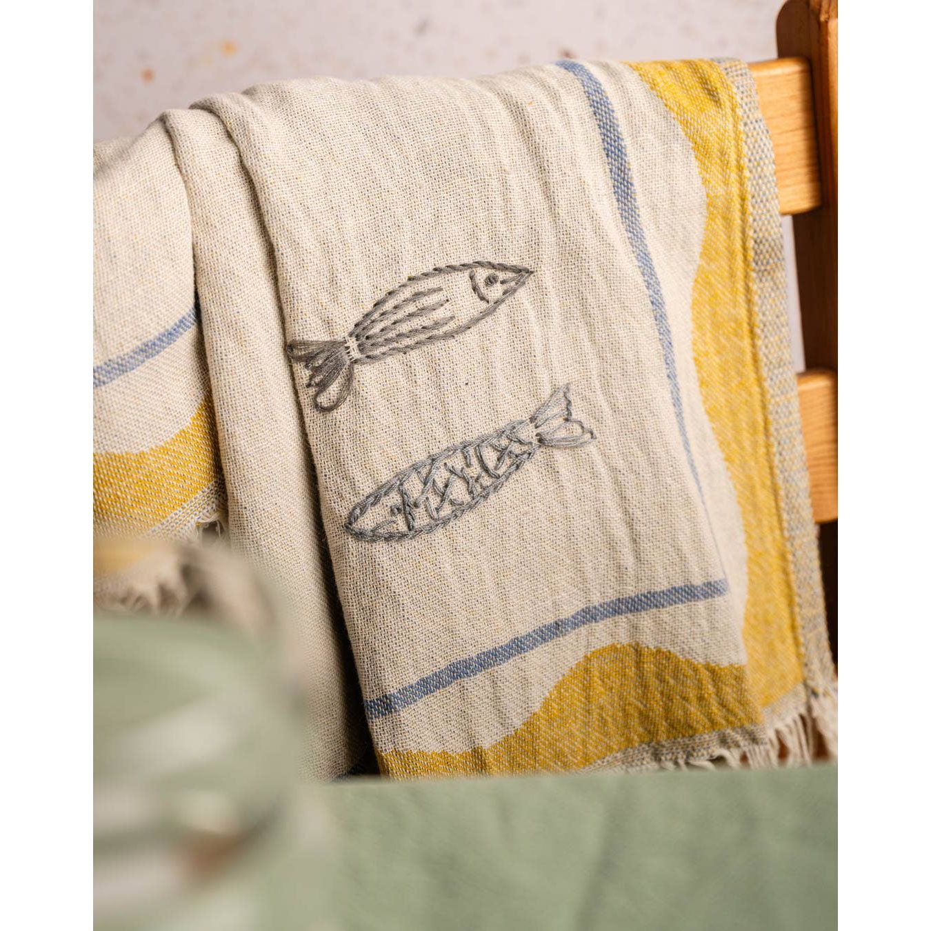 Sardine - Hand Stitched Kitchen Towel