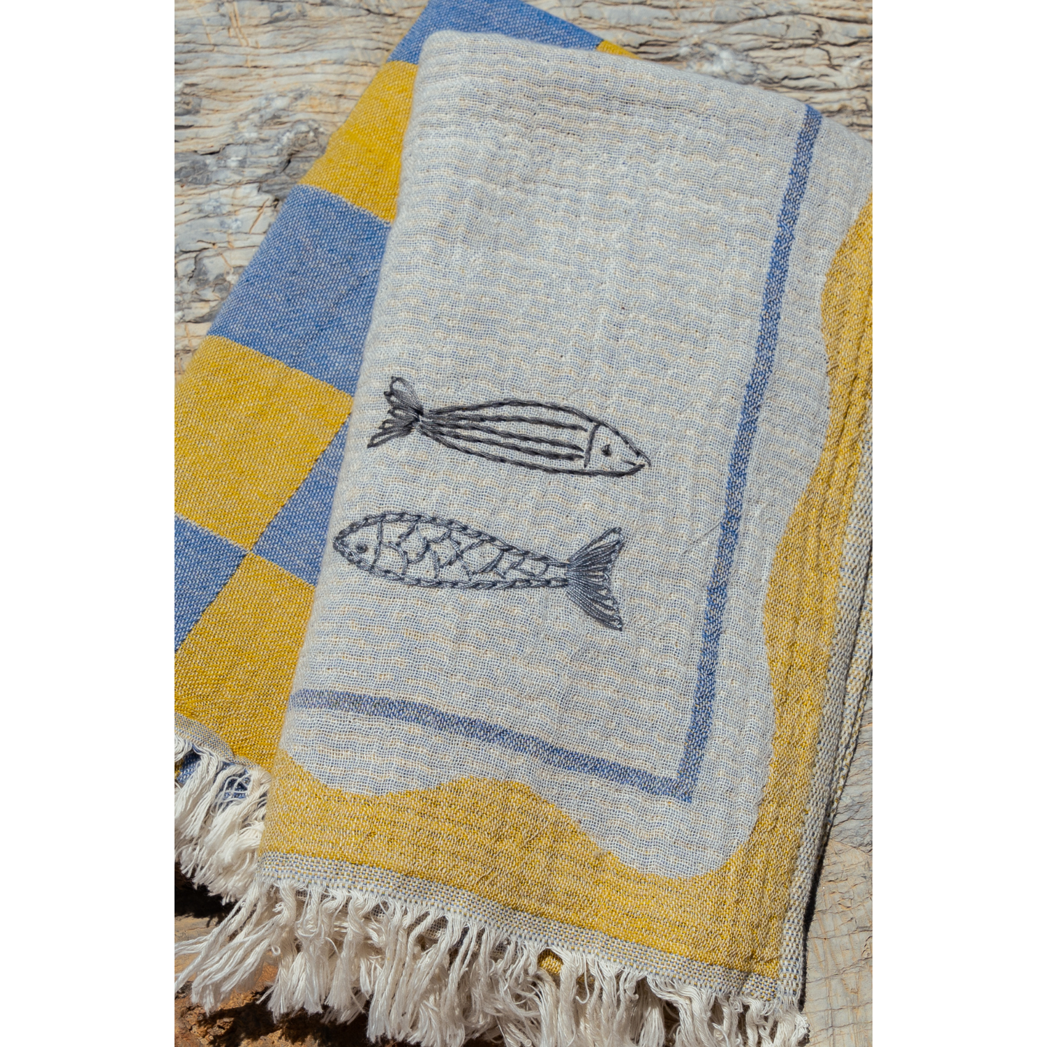 Sardine - Hand Stitched Kitchen Towel