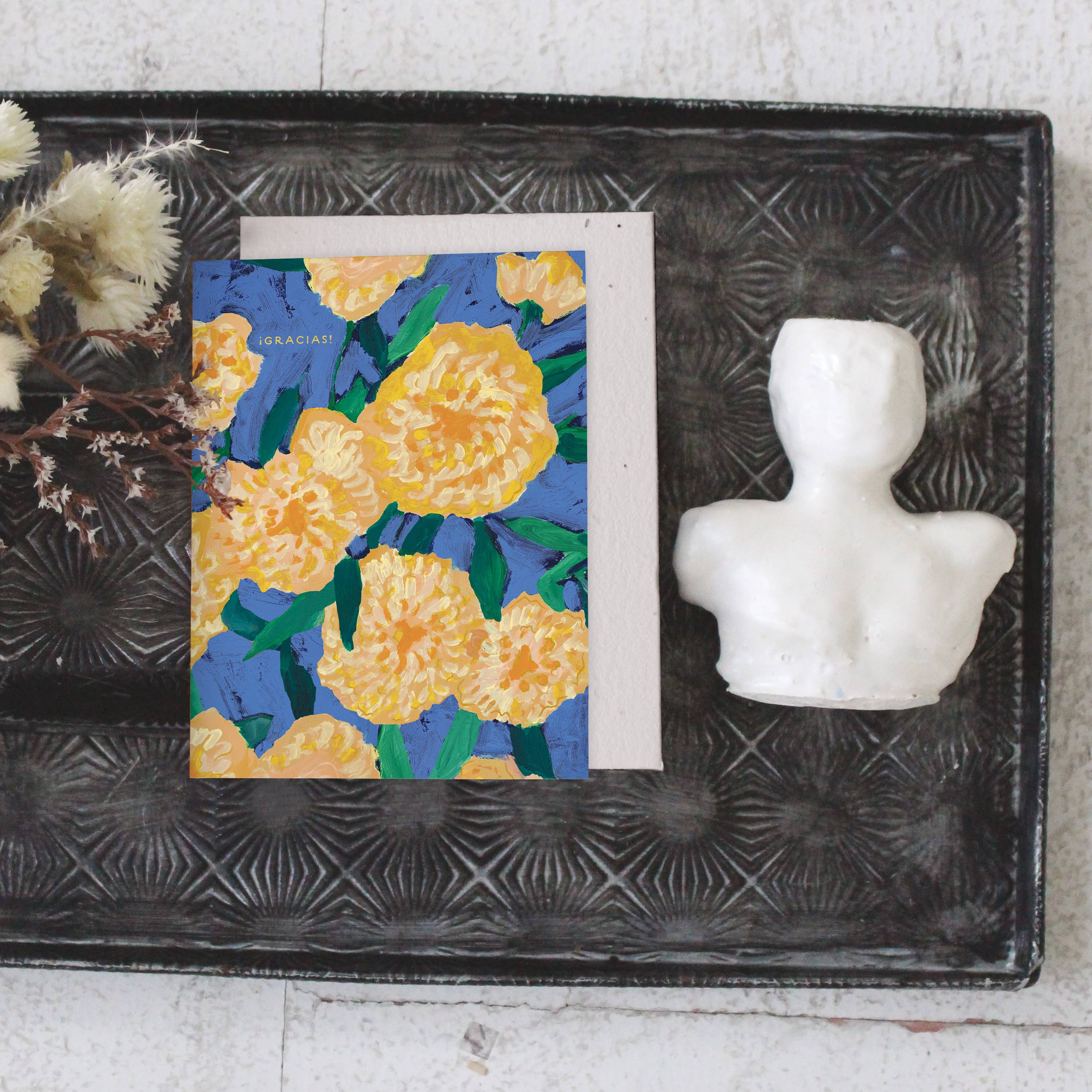 Bursts of Marigolds - Thank You Card