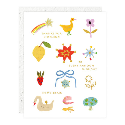 Random Thoughts - Love + Friendship Card