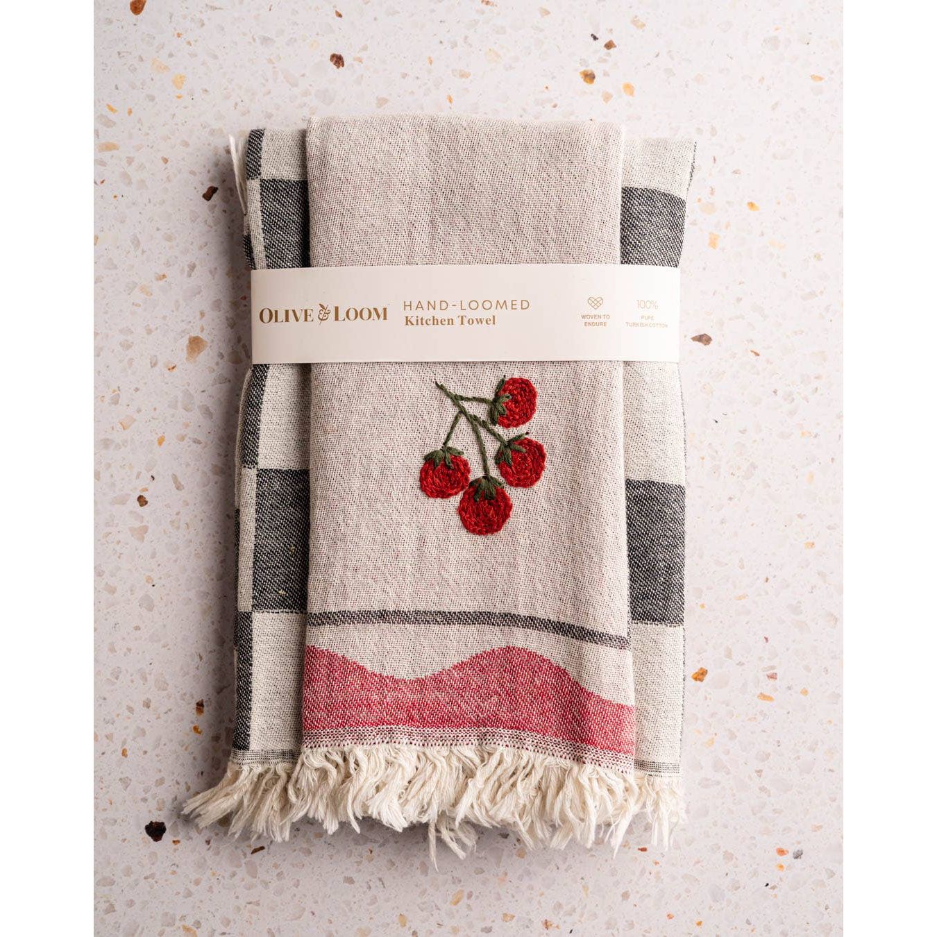 Tomato - Hand Stitched Kitchen Towel