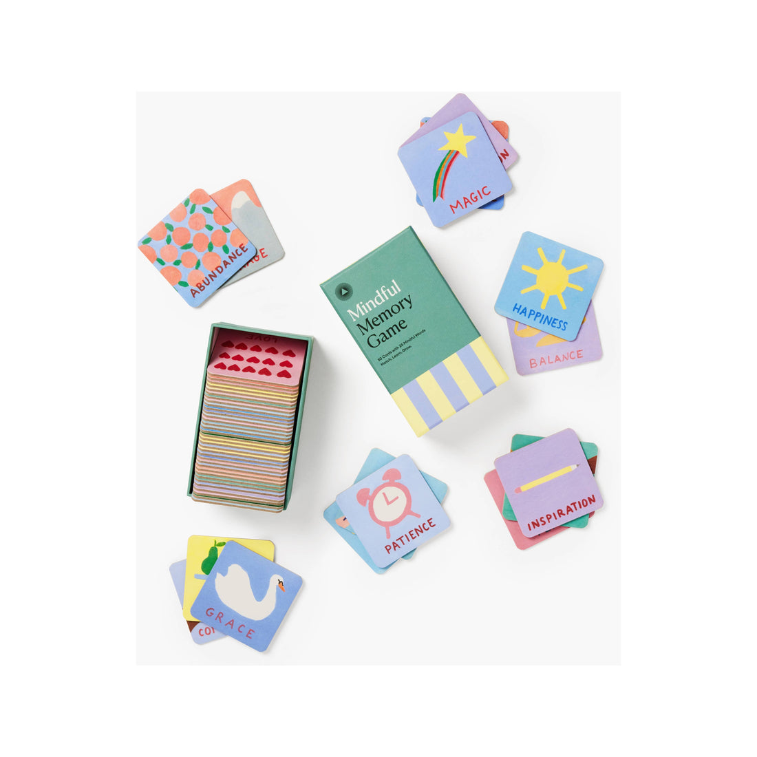 Mindful Memory Game for Kids, Matching Pairs and Words