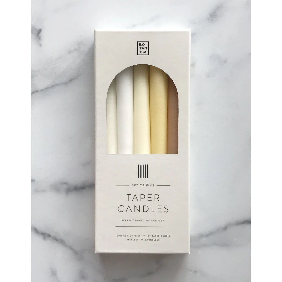 Neutral Taper Candles (Set of 5)