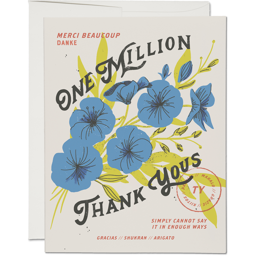 ONE MILLION THANK YOU CARD