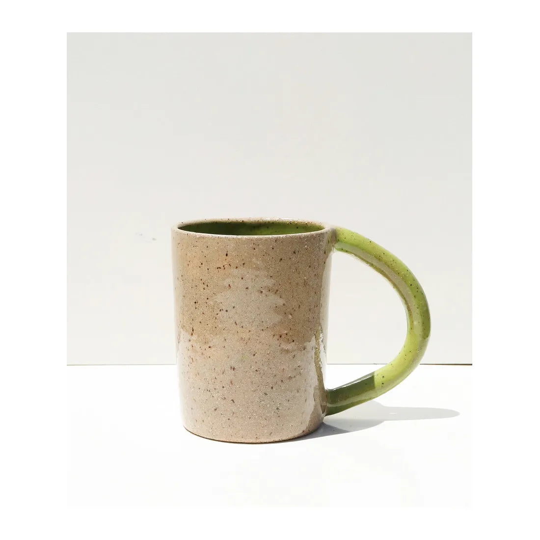 Color Block Handle Ceramic Mug