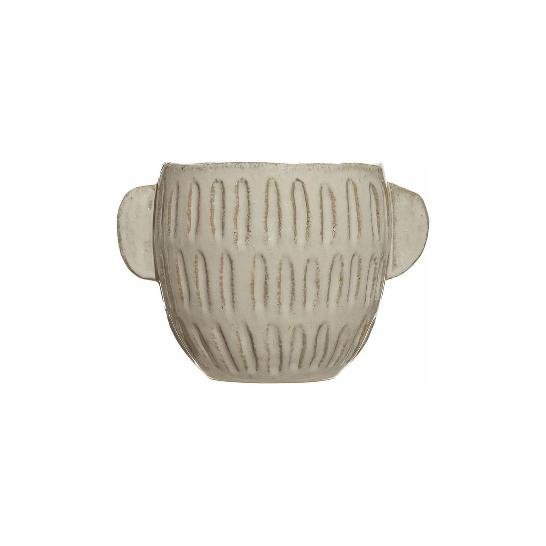 Embossed Stoneware Planter